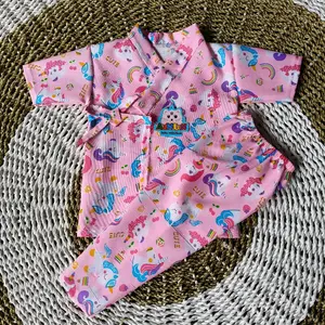 Setelan Kimono Motif Karakter Animals Bahan Premium Adem lembut Rekomendasi usia 2-12 Bulan