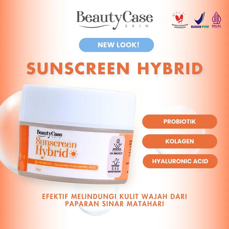 Beautycase Skin - Sunscreen Hybrid UV Protection - Probiotic Collagen Hyaluronic Acid 1