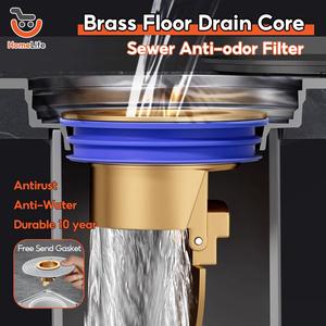 Brass Floor Drain Anti-odor Insect Prevention Seal Stopper Sewer Fast Drainage Universal Dectable Floor Drain