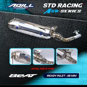 Kenalpot Standar Racing Aqil Exhaust Beat deluxe Mio Sporty Mio Smile Beat esp Mio Soul Vario 125/150