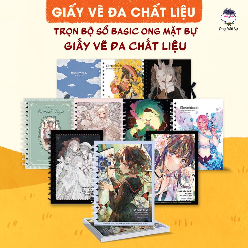 Sổ Vẽ Đa Chất Liệu Ong Mặt Bự - Sketchbook Không Kèm Tài Liệu Vẽ