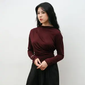 AIJO | Oneck Longsleeve Spandex - Atasan Oneck Lengan Panjang Wanita Korean Style Polos Baju Basic