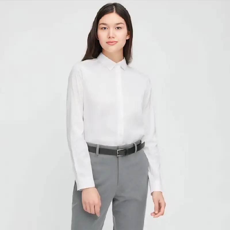 Kemeja Wanita Basic Formal Cewek Kuliah - Baju Panjang 0