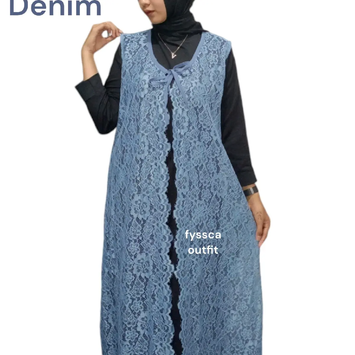 outer brokat panjang premium Cardigan
