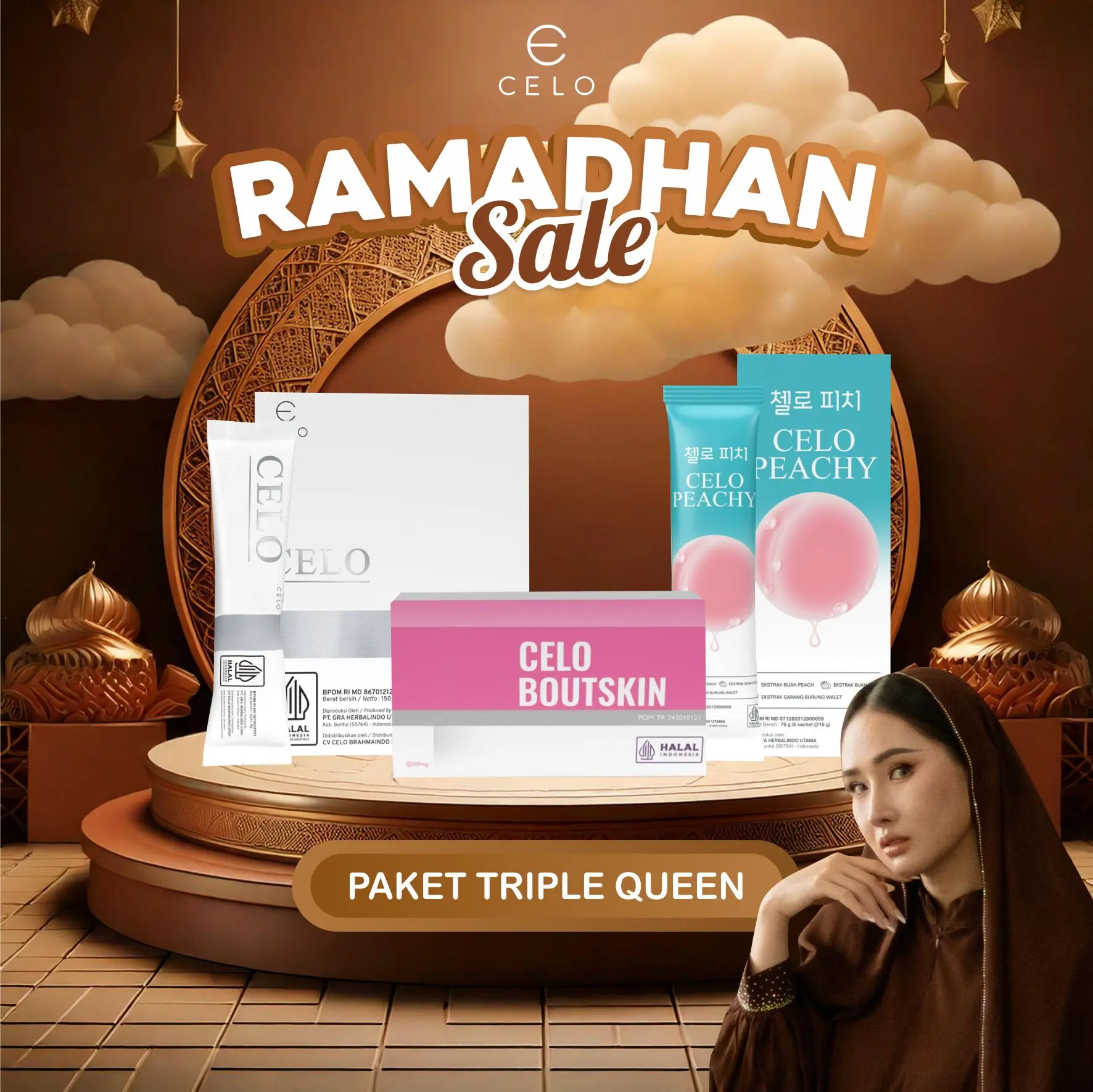 [ NEW ] CELO BUNDLE TRIPLE QUEEN POWDER DRINK
