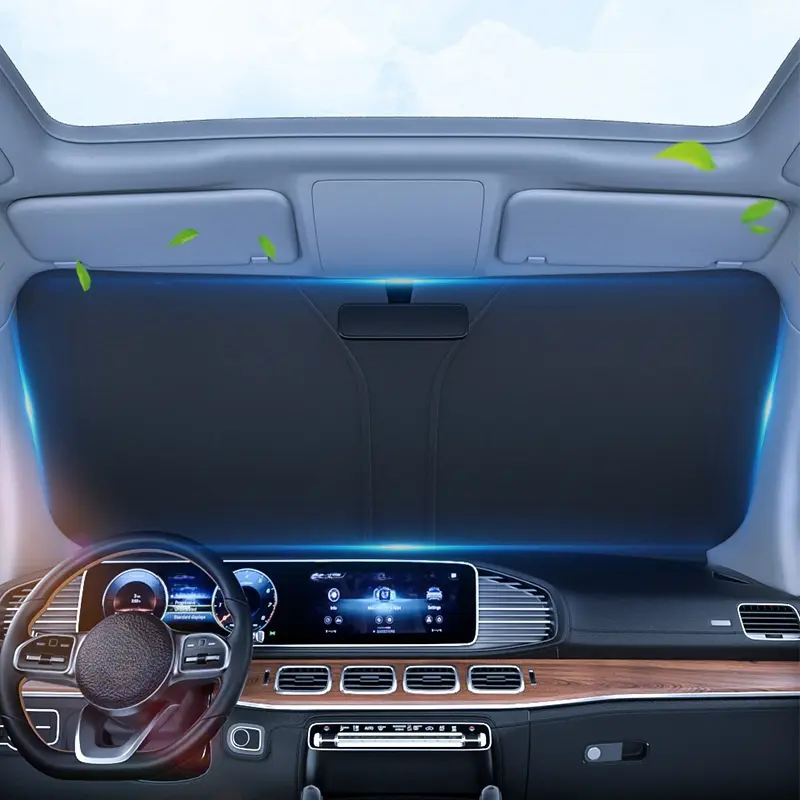 1 car laser sunshade, car front windshield sunshade, summer heat insulation and sun protection car sunshade