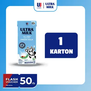Ultra Milk Susu UHT Full Cream 200ml 1 karton (24 pcs)