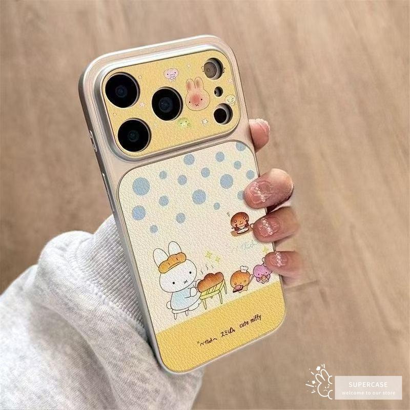Ốp điện thoại hình thỏ bánh mì màu vàng dễ thương cho Vivo Y05, Y04, Y04S, Y03,…