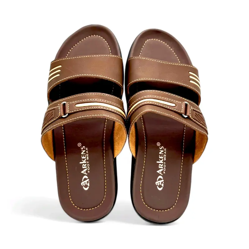 Arkens AL-04 Sandal Selop Kulit Premium Trendy Sol Tebal Dewasa Pria Terbaru Size 39-43 Untuk Santai Kasual Karet Sendal 4
