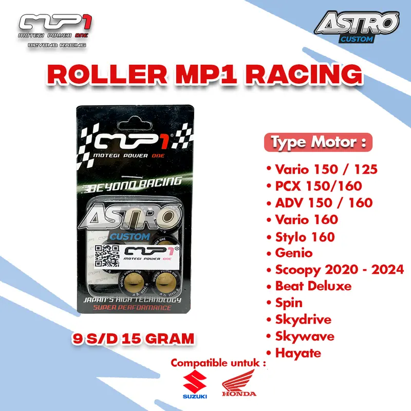 Roller Mp1 Racing 14 Gram Vario 125 Vario 150 Spin Skywave Scoopy Beat Motor Motorcycle 2