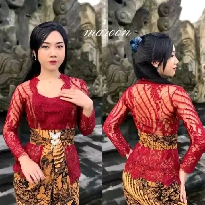 (TERLARIS) kebaya borkat sofia, atasan kebaya kutu baru lengan  Panjang Setelan Wisuda Kondangan Pesta kebaya berisi kancing 8