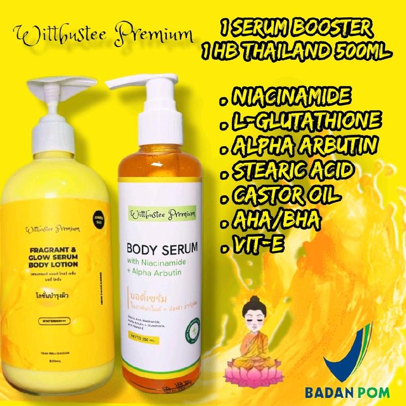 BOOSTER HIGH DOSE & 1hb thailand bpom 500ml ,serum badan booster ,serum pemutih badan,serum badan whitening 2