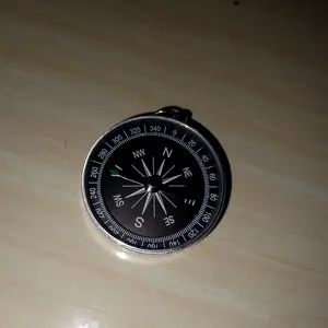 Gantungan Kunci Kompas Dm58Mm Mini Bulat Keychain Compass Untuk Kiblat