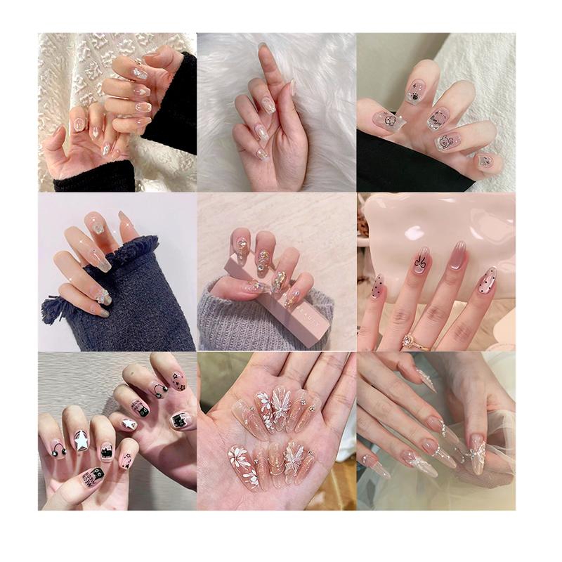 Product Introduction of 2025 pure hand-worn nails, 100 different styles of nails, random blind box, M size, affordable, many styles, fashionable nail stickers. 2