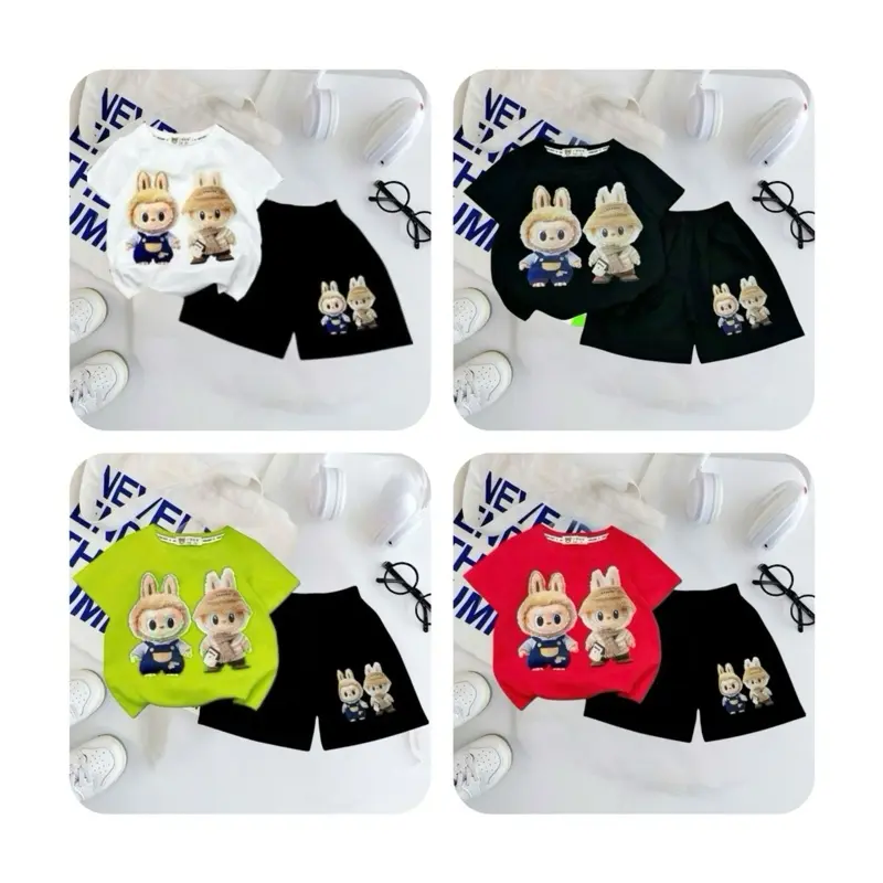 D4 -4 bộ labubu-4 màu( shop đã trừ hao cân của bé mẹ chọn đúng size) size từ 8-52kg Thun Cotton