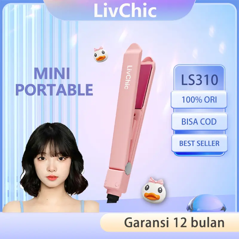 Livchic Rambut Catokan LS310-4IN mini portable 2in1 lurus Ragum Cutee Smoothing Untuk Rambut Pendek 25w