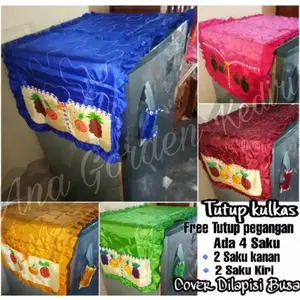 Tutup kulkas Print busa cover kulkas alas kulkas penutup kulkas