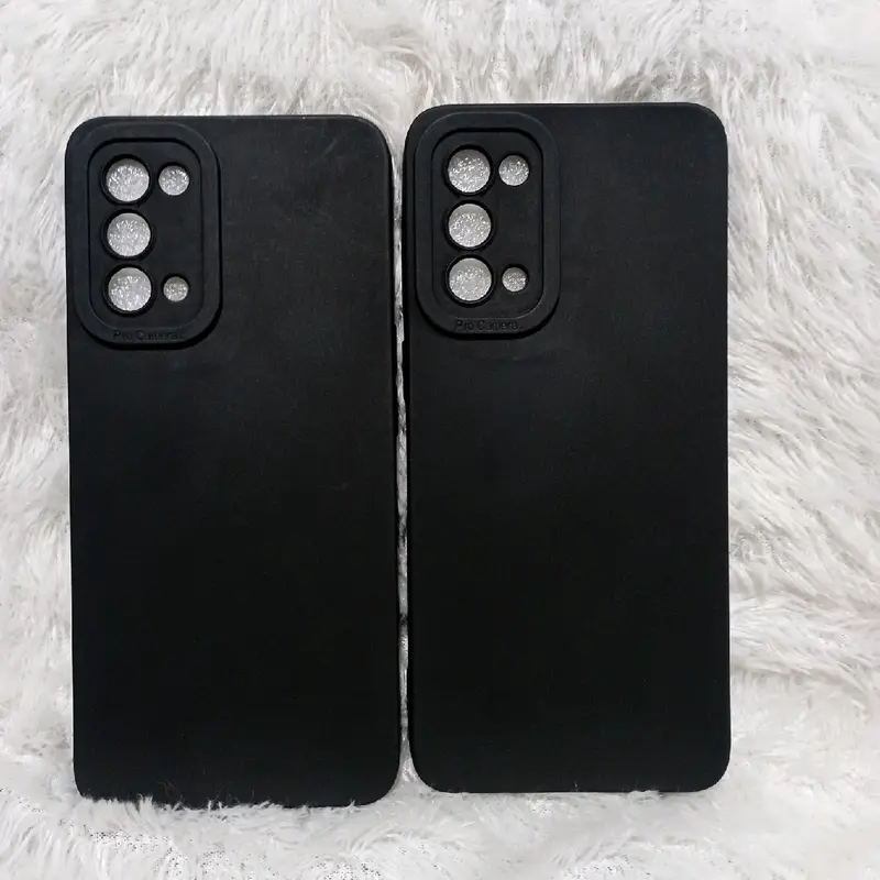 Softcase Casing OP RENO 5 Case silikon Macaron pro Camera bahan ful karet Hitam 0