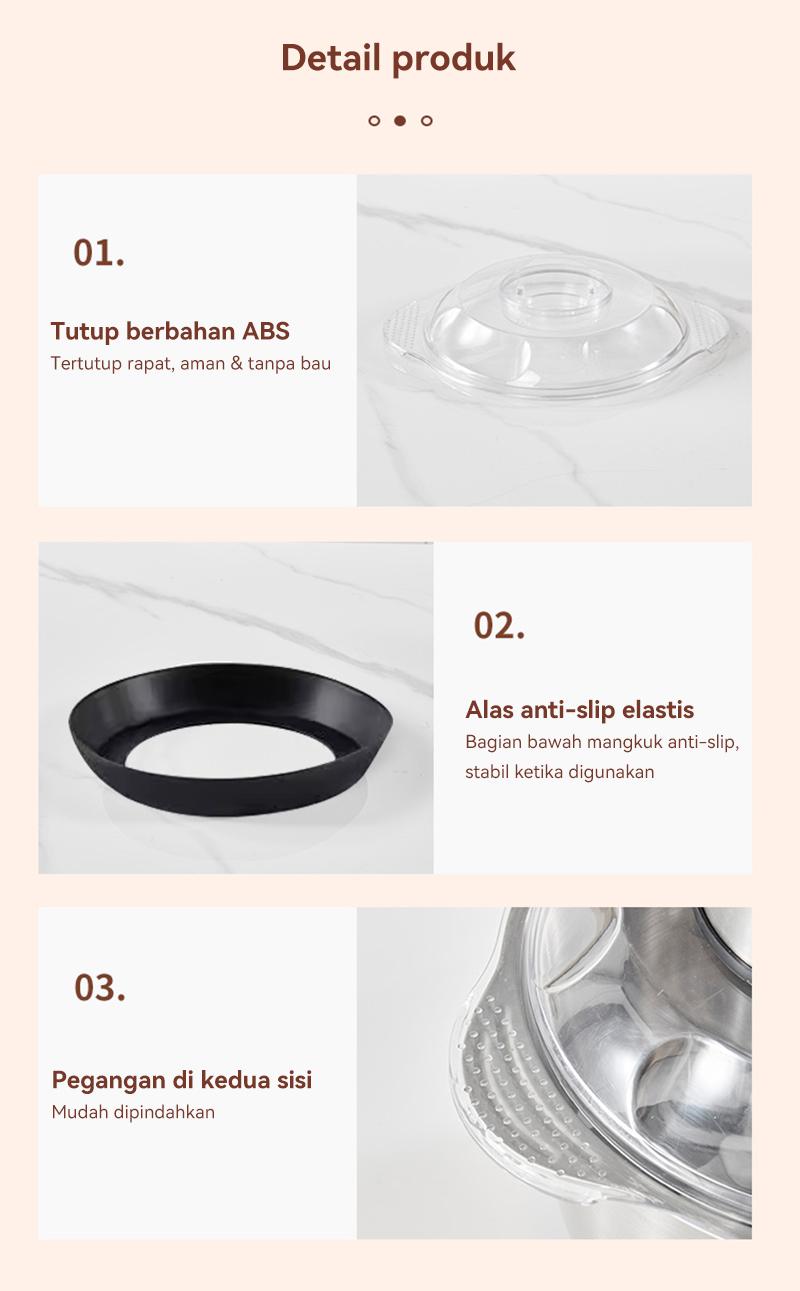 Penggiling/blender daging rumah tangga untuk daging, sayuran, dan buah-buahan, kapasitas 2 liter.