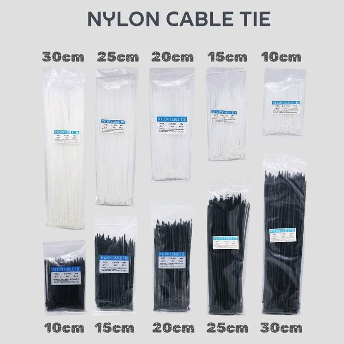 Jual Kabel Ties / Tali ties / Rivet. Nilon kable tie 10cm 15cm 20cm ...