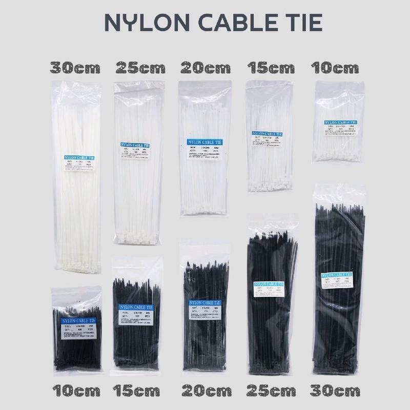 Kabel Ties / Tali ties / Rivet. Nilon kable tie 10cm 15cm 20cm 25cm ...