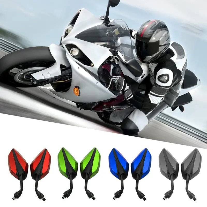 Gương Chiếu Hậu Xe Máy 10Mm, Erklisij, 1 Cặp, Thích Hợp Cho Suzuki, H-onda, Yamah, Kawasaki 0