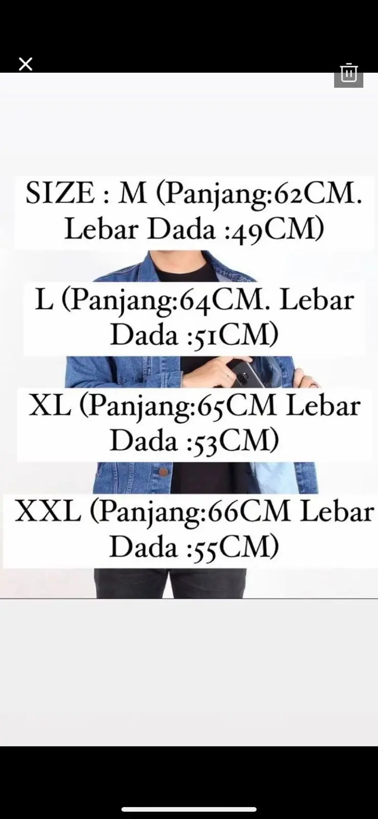 Product Introduction of Jaket Jeans Premium Denim Unisex Sandwash Bomber Parasut Cowok Hitam Panjang Wanita Pria Distro 0