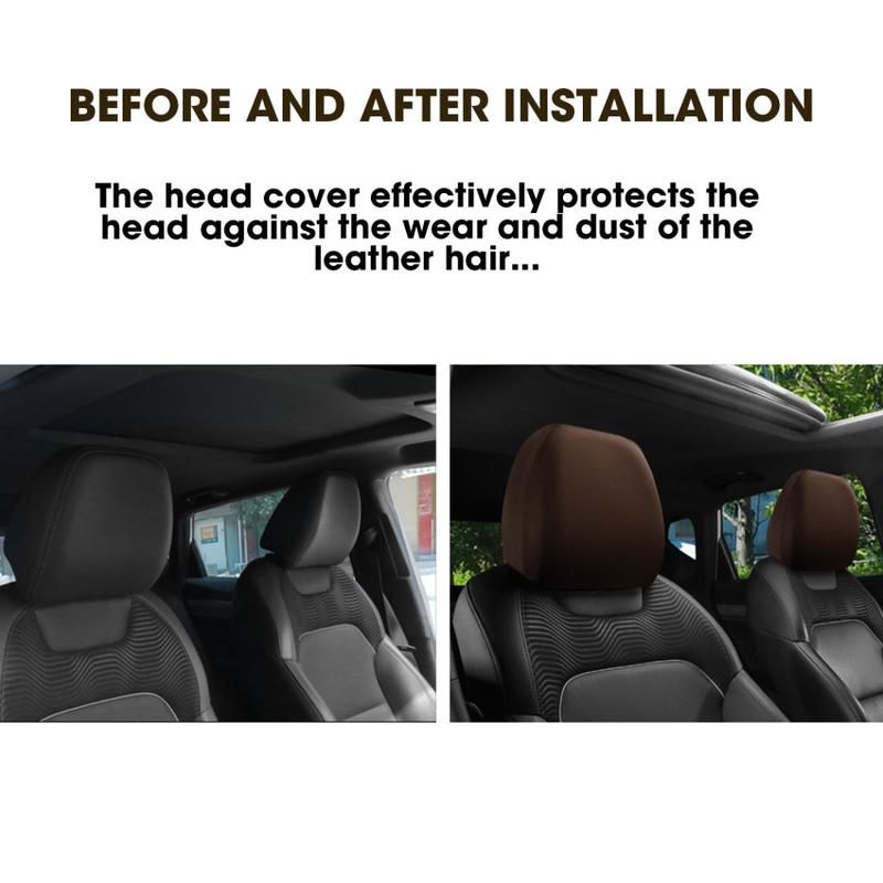 Product Introduction of 1PC Car Seat Headrest Cover Anti-Dirty Elastic Protective Cover Car Interior Products Modified Seat Cover Lorry Sedan Universal 19