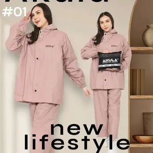 AKULA Raincoats Jas Hujan Setelan Jaket Celana Outdoor Sport PVC.