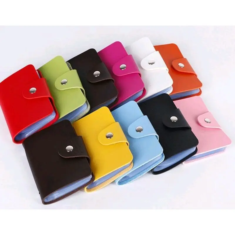 ( DOMPET KARTU ) Dompet Kartu Kulit Sintetis 24 Slot Wanita