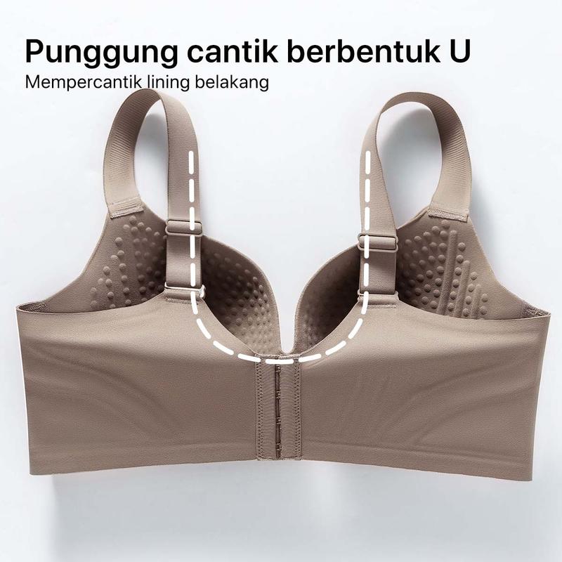 GRENEY-Gbras-Bra One Piece Warna Bh Wanita Beha Tanpa Kawat Cewek Lingerie Push up Berbentuk dan Nyaman Basic Plain  Push up Busa Tingkatkan Mengumpulkan PD Wireless Seamless Tipis-89849 6