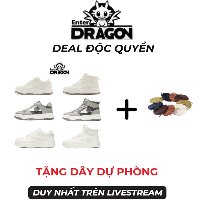 Độc Quyền Combo Giày + dây giày Giày thể thao sneaker nam nữ Enter Dragon De Monaco new 2025 Đi tăng lên 1 size so với size giày thông thường