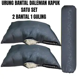 Urung Bantal Daleman Kapuk Satu Set 2 Bantal 1 Guling Ukuran 45x60 Ideal untuk Kenyamanan Tidur