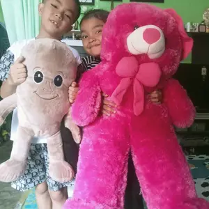 Boneka Teddy Bear Pita Topi 90 CM Super Jumbo 1 Meter Bahan RASFUR Lembut Cocok untuk Kado Hadiah