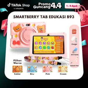 SMARTBERRY Tab Edukasi B89 Plus B85 Pro B93 7 Inch 128GB 4GB RAM Android 13 Tablet Anak dengan Case Silikon Anti Bentur & Kamera 2MP