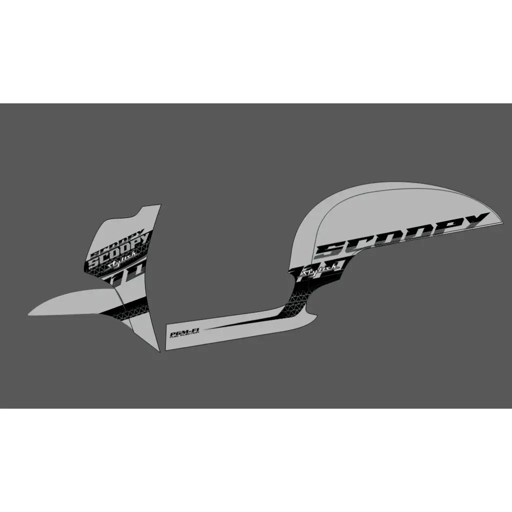 STRIPING STICKER MOTOR TRANSPARAN HONDA SCOOPY MOTIF STYLISH TERBARU KEREN Motorcycle