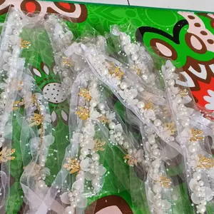 Headpiece Bunga Mutiara Mahkota Pengantin Putih Aksesoris Rambut Pengantin D108