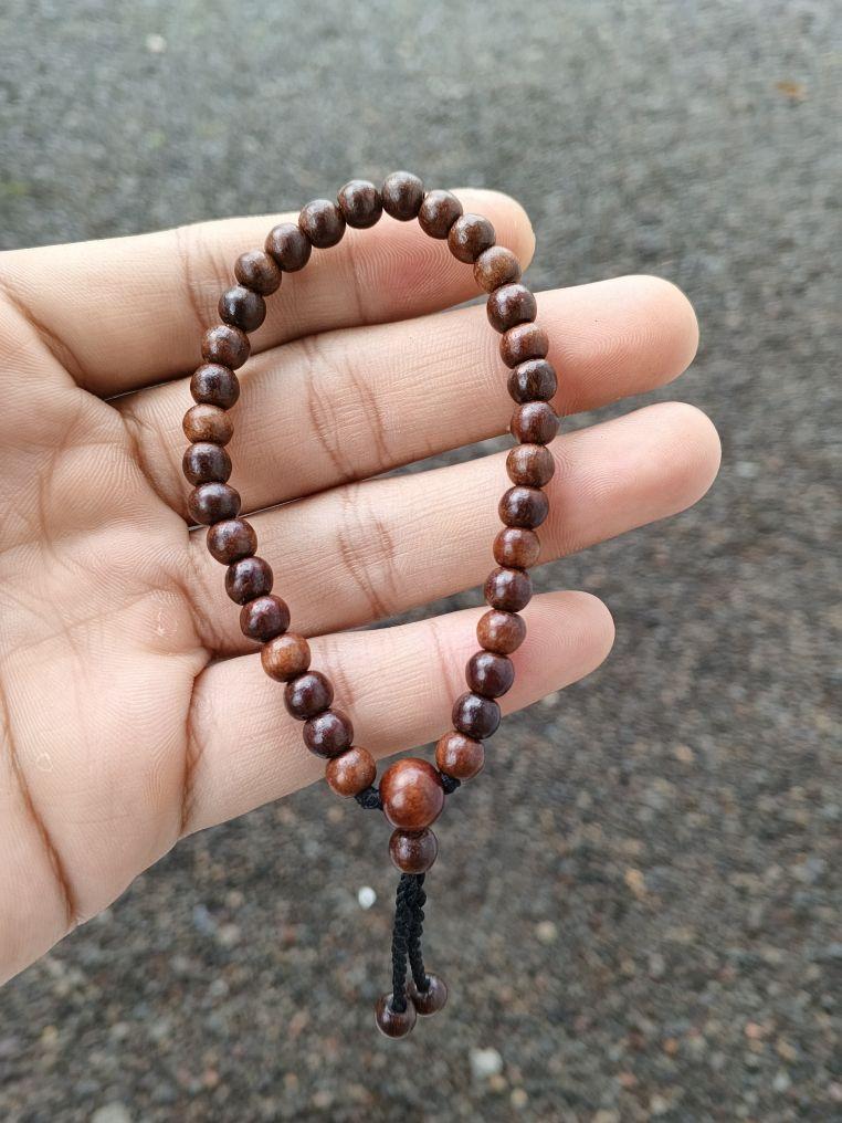 Gelang Tasbih Stigi Asli 5mm Gelang Kayu Setigi