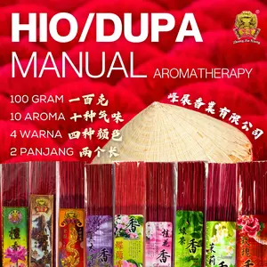 Zhong Jia Xiang Cap Kodok - Hio / Dupa Manual 100Gram 1Ons Untuk Sembahyang Atau Pengharum Wangi Aromatherapy 10 Aroma 4 Warna Merah Kuning Putih Hitam Diameter 1.4mm Panjang 27.5cm 39cm