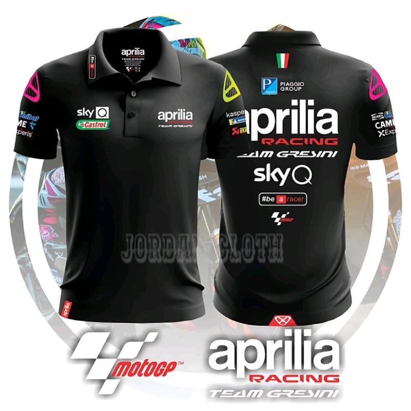 Polo shirt Tshirt Kaos Kerah Aprilia Racing Team Gresini MotoGP 0
