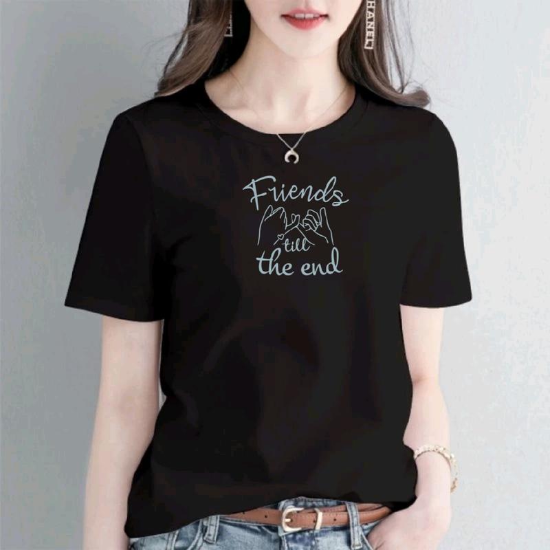 Baju Kaos Distro T-shrit Lengan Pendek Wanita  Kaos Casual Katun Combed30s Premium Quality Lembut Nyaman Tebal Unik Cewek Keren Melar Motif Custom 4