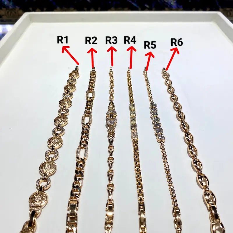 Gelang rantai xuping original model permata berkilau anti karat 0