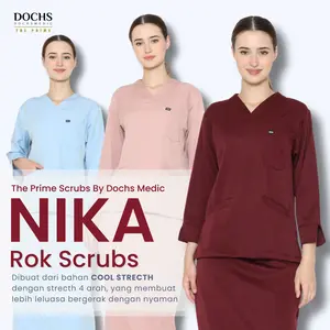 NIKA Rok Scrubs / Baju OK / Baju Jaga ROK  (The Prime Scrubs By DOCHS MEDIC)