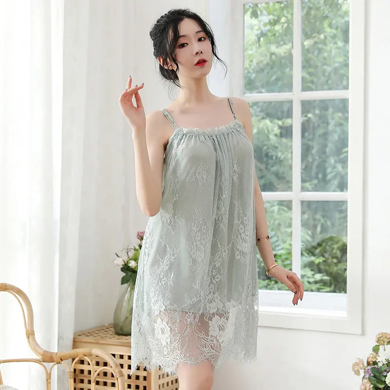 Large size temperament sexy pajamas seduction lace suspenders pajamas set pajamas loungewear pajama victoria secret  pajamas