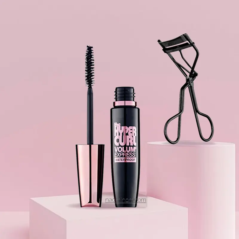 Paket Hemat Maskara Plus Pelentik Bulu Mata - Maskara Hitam Waterproof Mascara Eyelash Kosmetik 0