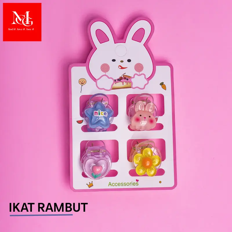 McG - Jepit Rambut Kartun Anak-Anak dan Dewasa isi 4pcs - Fashion Motif 0