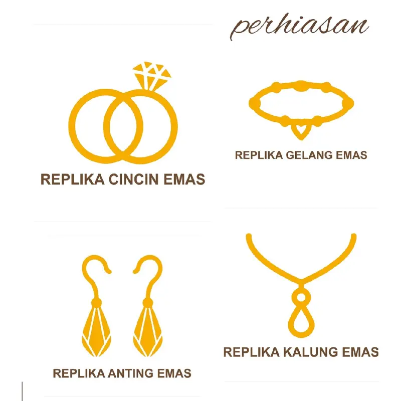 REPLIKA PERHIASAN DAN LOGAM MULIA AKRILIK EMAS ( GOLD ) 0