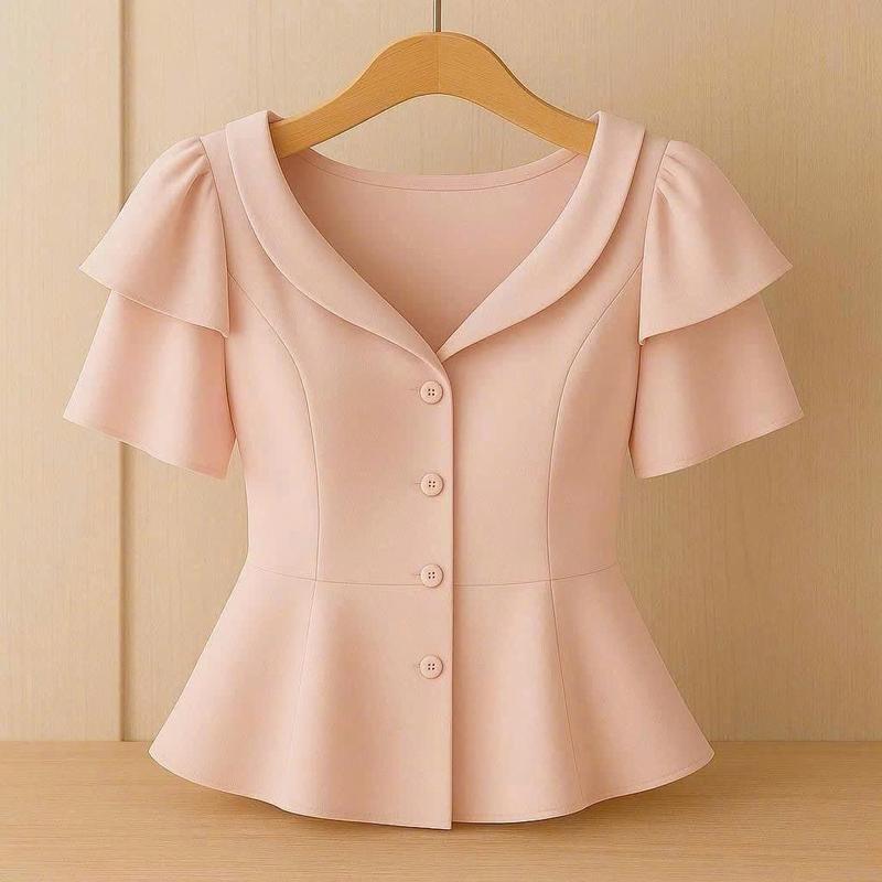  Áo Nữ Công Sở Áo Thiết Kế Sơ Mi Nữ Tay Loe Cách Diệu Sơ Mi Kiểu Top Women Mã QT20 