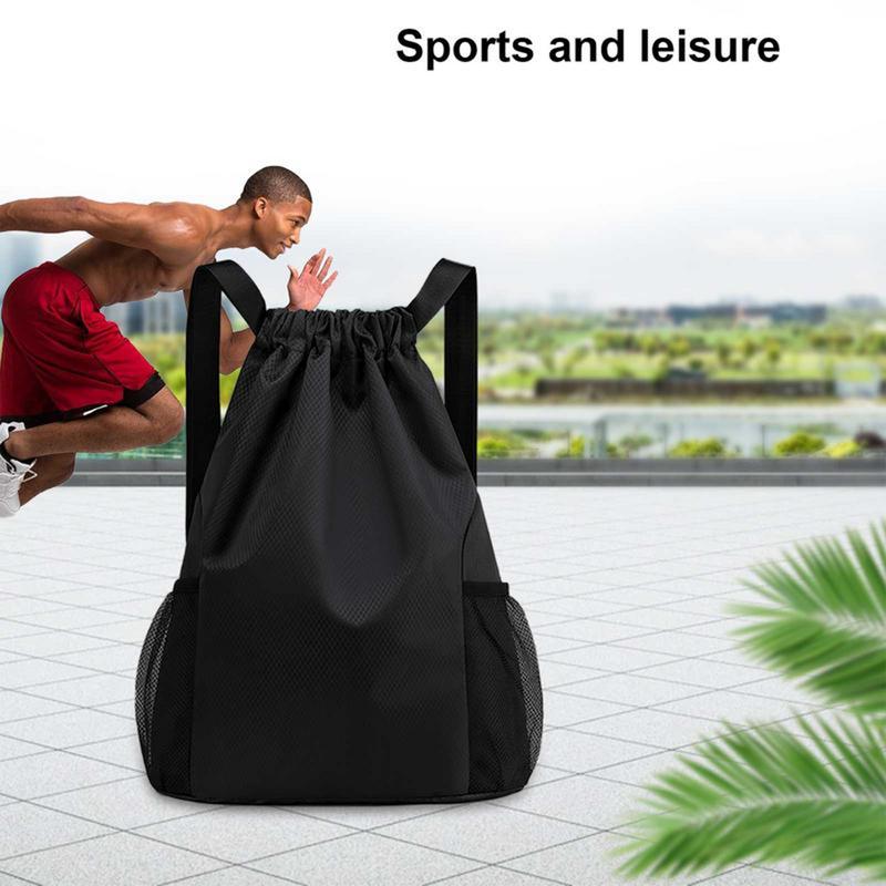 Product Introduction of Ba Lô Thường Ngày Vải Oxford, Unisex, Màu Trơn Dây Rút, Dung Tích Lớn, Nhẹ, Thích Hợp Đi Du Lịch Và Thể Thao, Túi 5