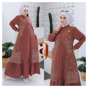 azaleaa maxi, gamis brokat sapto busui HQ , OOTD gamis brokat tercantik, Dress Pesta Mewah